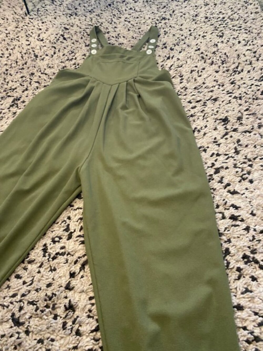 Halara Jogger Romper Dungarees all in one green NWOT Size XS - Picture 3 of 14
